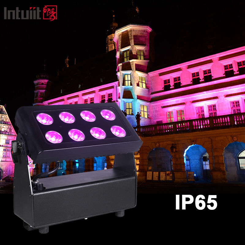 Led 8x15W RGBW Lavadora de parede Hotel Villa Paisagem de parede exterior Lâmpada LED Edifício Iluminação Jardim Paisagem Decoração para exterior