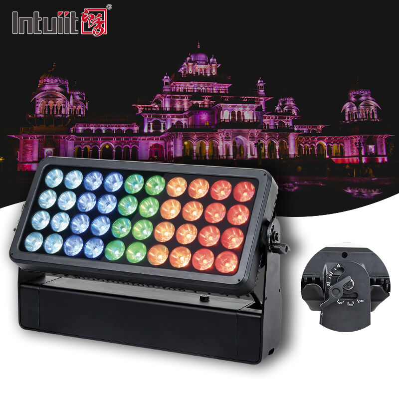 LED 40X10W RGBW 4 em 1 Limpeza de parede à prova d'água exterior Limpeza de parede paisagística Lâmpada LED Limpeza de parede LED Lâmpada de reflexão Luz de inundação