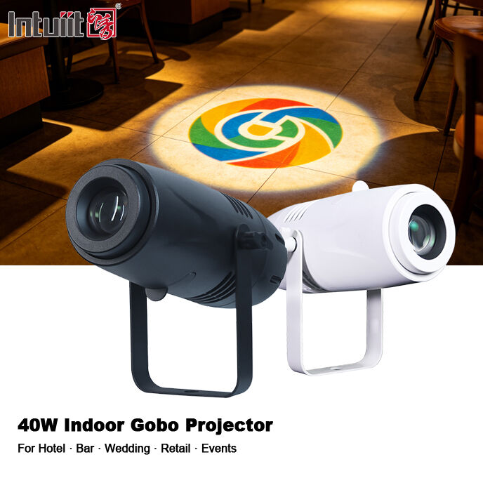 Projetor de Publicidade LED 40W de Alta Definição CE RoHs Projetor de Logotipo Gobo