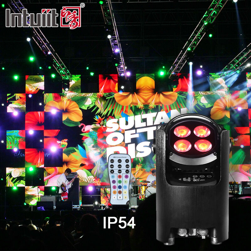 Profissional IP54 Wireless DMX Bateria LED Par Light 4 * 12W RGBW 4-em-1 - Controle remoto Uplighting casamento