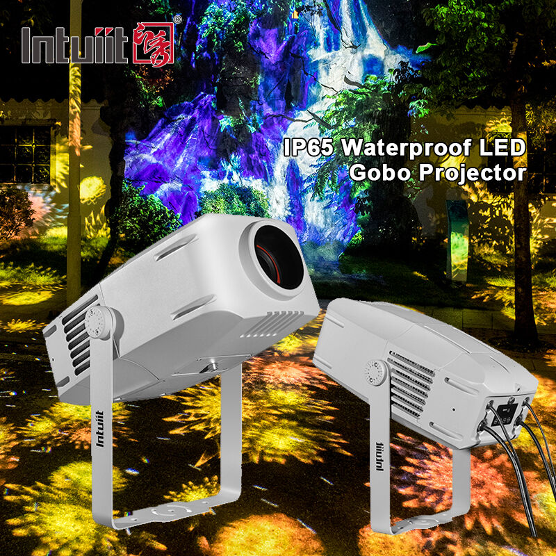 LED Gobo Projector Light 400W Rotating Logo Image Projector DMX512 Iluminação de palco para evento de exposição profissional