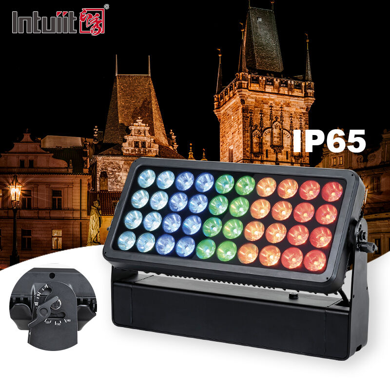 Lâmpada de inundação LED IP65 400W Profissional para exterior Lâmpada de lavagem arquitetônica RGBW 4in1 à prova d'água para fachada de edifícios