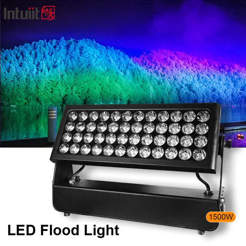 Holofote profissional para arruela de parede LED 4 em 1 à prova d'água IP65 de 1500 W RGBW para iluminação arquitetônica de paisagens urbanas