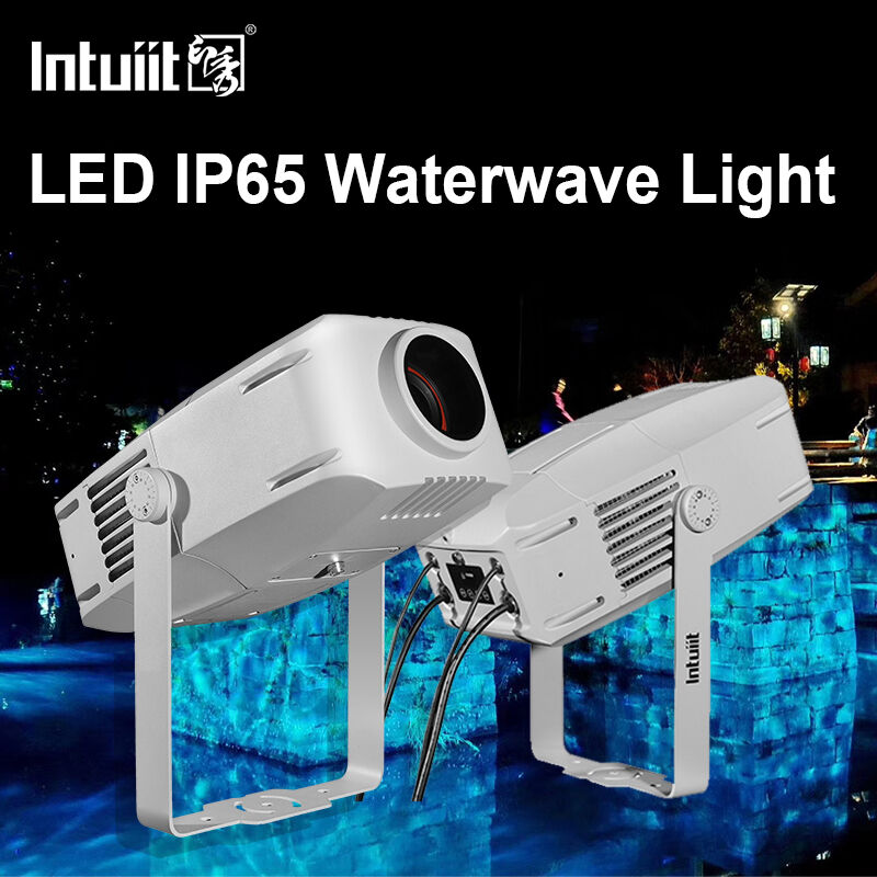 Projector de efeito de ondas de água IP65 exterior. LED RGBW, 60W a 400W Opções, DMX512, Luz de onda móvel para fachadas, jardins.