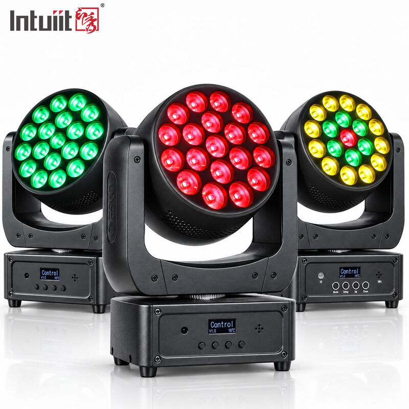 Luz de Cabeça Móvel RGBW 4 em 1 19x8w Dj Disco Led Luzes de Palco