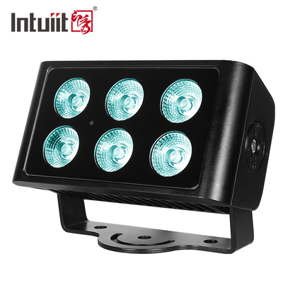 Luz de inundação da lavagem da parede do diodo emissor de luz de 6X5W DMX RGBW para a iluminação exterior impermeável da cor da construção da cidade do projeto