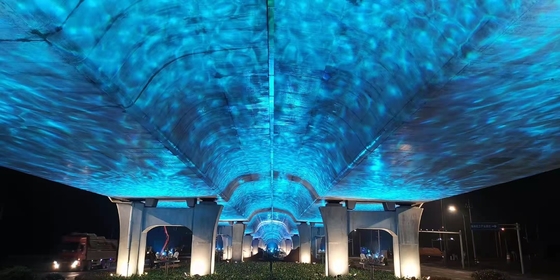 o efeito da água de 60w 100w 200w 400w conduziu a luz do projetor para a iluminação de construção da ponte
