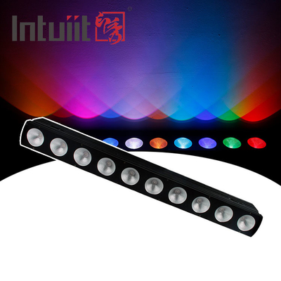 10* Tri 9W 3 em 1 Luz de inundação de alta luminosidade exterior Dmx512 LED Lâmpada de manchas de lavar parede