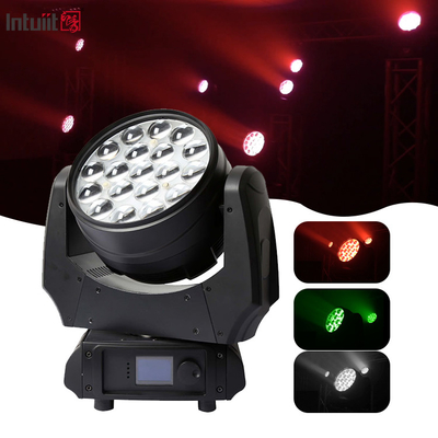 Alta Qualidade Lavadora Zoom Moving Head Light 19x10w 4in1 RGBW Led Moving Head Para Parte de Concerto