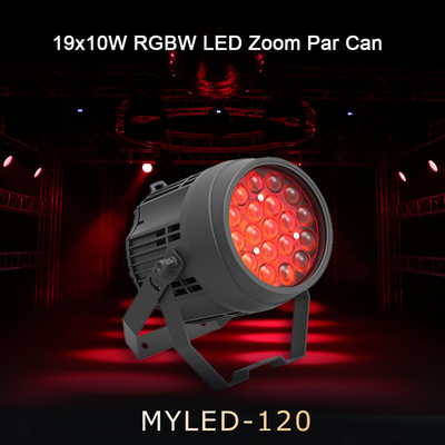 Iluminação LED Par 19*10W RGBW 4in1 DMX LED Par à prova d'água para festa ou bar nocturno de palco