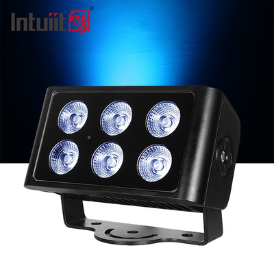 Iluminação LED de paisagem de arquitetura exterior de novo design Ângulo de feixe estreito IP65 6 * 5W RGBW DMX512 projéteis LED