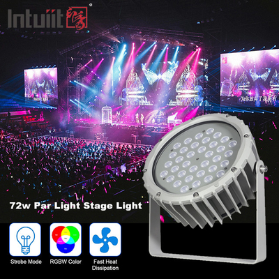 jardim exterior conduzido impermeável da paisagem da luz de inundação de 72w RGBW DMX512 em volta da luz da paridade da fase