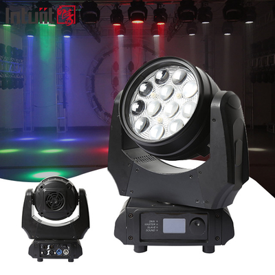 Led 12x10W 4in1 RGBW Lavadora Zoom Moving Head Light Para DJ Disco Night Club Casamento Igreja Teatro Festa