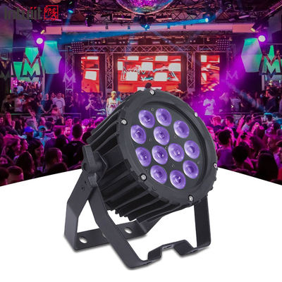 Profissional 12pcs 4in1 12x3W LED Outdoor Par Can Light Iluminação de palco RGBW Alumínio liga DJ Lavar Par Nightclub Luz