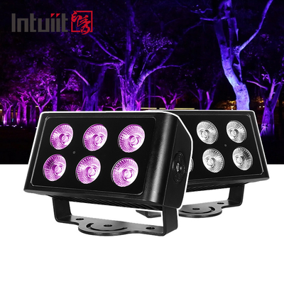 IP65 impermeável 6x5W RGBW 4 em 1 LED Flood Light DMX Control Plane Spot Light Background Stain DJ Disco Lighting