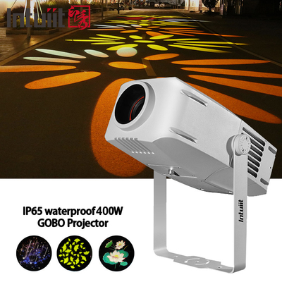 Projetor de imagem rotativo à prova d'água de 400 W Logotipo Floor Gobo Projetor ao ar livre para publicidade
