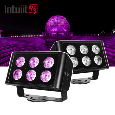 6x5W 4in1 dmx rgbw exterior IP65 LED de lavagem de parede LED luz de inundação