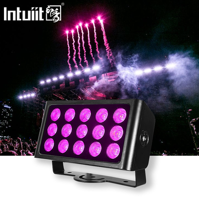 Luz de palco Quadrado 15x5w Ip65 impermeável Lava-parede Luz de inundação Par luz
