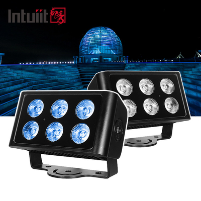 DMX512 6x5W RGBW 4in1 IP65 DJ à prova d'água Wedding Stage City Wall Washer Outdoor LED Wash Flood Light