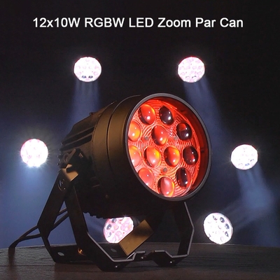 12x10W RGBW 4in1 LED Par Light Luzes de palco para desempenho e efeitos de iluminação
