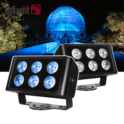 6x5W 4in1 RGBW LED DMX Wall Wash luzes IP65 LED exterior luz colorida da cidade