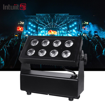 8*15W RGBW 4 em 1 Bateria LED Lâmpada de Par quadrado Área exterior Iluminação de palco à prova d'água DMX Controle DJ Disco Equipamento de iluminação