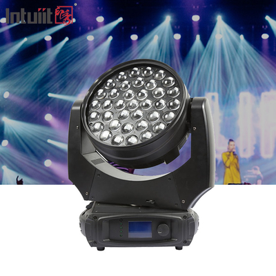 Led wash 37pcs 10w rgbw zoom 37x10 led move head zoom wash move head dj discoteca evento iluminação do palco