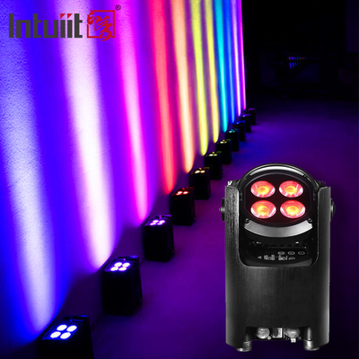 IP54 Mini Uplights 4X12W Bateria Spotlight 4 LEDs Sem fio DMX & IR Uplights remoto discoteca Clube de festas de palco