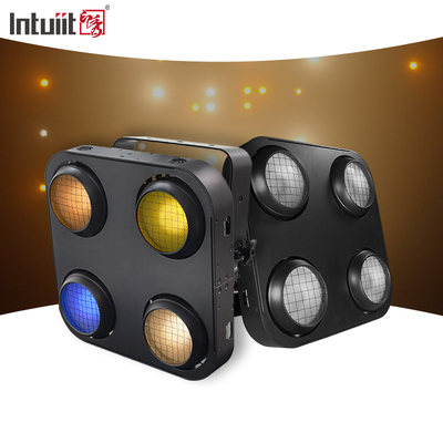 Luz de palco exterior 4X90W COB Amber Quente Branco Audiência LED Blinder Light