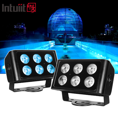 6x5W Outdoor IP65 Quadrado DMX RGBW LED Flood Light Para Edifício Façade LED Wall Washer Floodlight