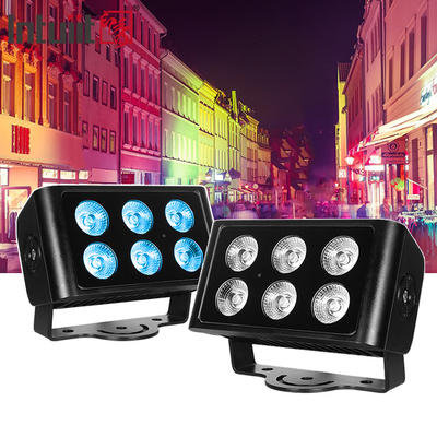 Luz colorida de exterior 6X5W Led Wall Wash Light Outdoor Garden Led Wash Rgbw Dmx Led Flood Light