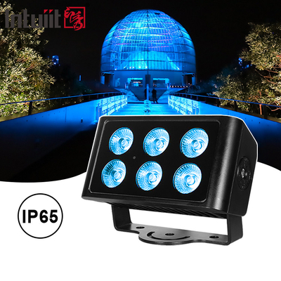 6x5W 4in1 RGBW LED DMX Wall Wash luzes IP65 LED exterior luz colorida da cidade