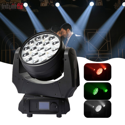 Luz de palco LED 19x10W DMX RGBW 4in1 Zoom LED Lava Parede Moving Head Light Para DJ Bar Disco Club Concert