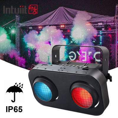 2-Eye IP65 Branco/Ámbar/RGB 200W LED Audiência COB Blinder Light para DJ Concert Event Iluminação de palco de teatro