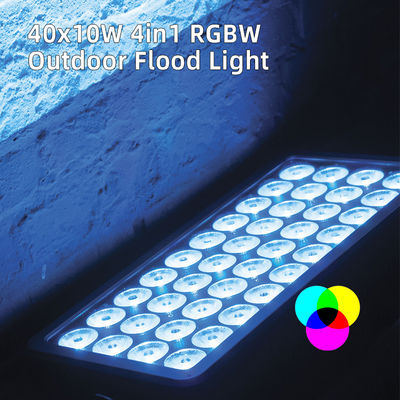 Luminária Wall Washer 40x10W RGBW 4-em-1 Holofote à Prova D'água para Palco Urbano Parque Alumínio Wash Led Lighting