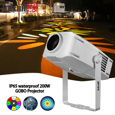 200W Custom Gobo Projector Ip65 Alto brilho Publicidade Led Outdoor Natal Gobo Logo Projector Luzes Publicitárias