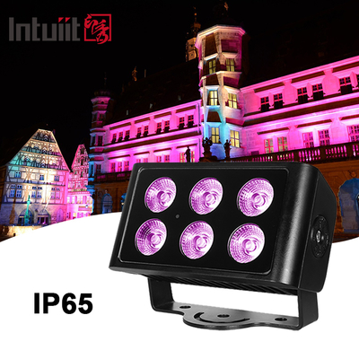 6x5W RGB RGBW Lâmpada LED de lavagem de parede exterior IP65 Strobe de fecho de inundação