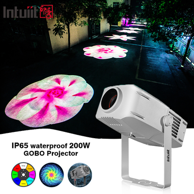Outdoor Waterproof 200W Rotating Gobo Projector Custom Led Advertising Image Sign Far Distance Logo Light Projector