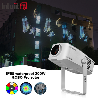 Projetor de Logotipo Gobo Rotativo LED de Publicidade à Prova d'Água para Exterior 200W IP65