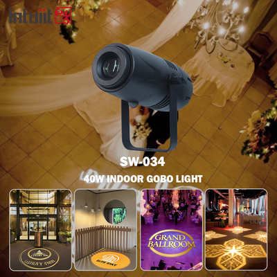 Lâmpada Projetora Gobo LED para Publicidade Comercial Interna de 40w, Projetor de Logotipo para Piso, Bem-vindo, Fábrica de Origem
