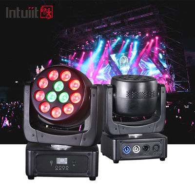 Luz de palco moving head wash LED RGBW 12x8W com efeito de feixe para festas e discotecas, controle DMX para parques temáticos noturnos