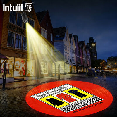 LED 60W Área exterior impermeável Ip65 Halloween Natal Led Casamento Gobo rotativo Projector logotipo personalizado Sinais de publicidade Luz
