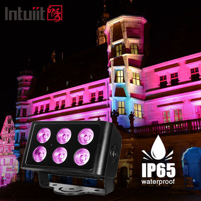 Luzes LED Exteriores 6x5W RGBW 4em1 Wash City Color DMX512/Controlo Automático para DJ Discoteca Festa Clube