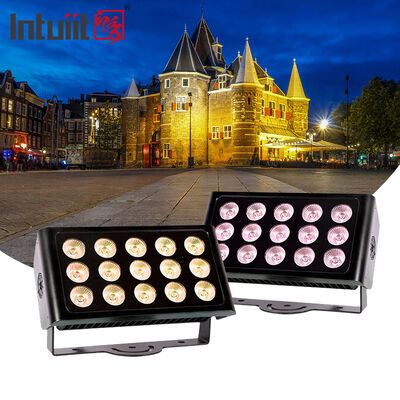 LED IP65 Área exterior à prova d'água 80w RGBW 4in1 Lâmpadas de cores de lavagem da cidade DMX512/Controlo automático para DJ Disco Party Club
