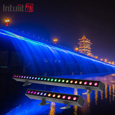 Barra de Luz LED Lavadora à Prova d'Água 12/24x2W RGBW 4 em 1 IP65 Alumínio DMX512