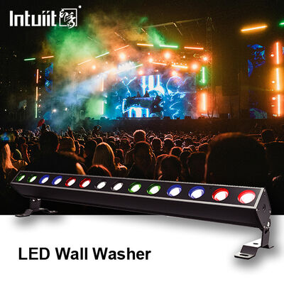 Barra de LED RGBW 4 em 1 de 14*10W com classificação IP65 para Lavagem de Paredes, Luzes de Projeção Linear para Exterior DMX512