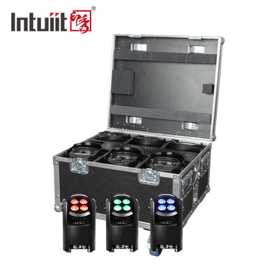 Luz de Palco de Casamento com Controle Remoto IP54, Bateria LED Uplight RGB, Barra de Luz DJ Sem Fio DMX512, Holofotes LED 4x12W