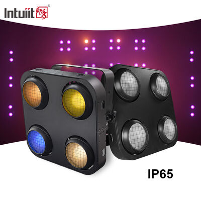 Luzes Blinder de 4 Olhos à Prova d'Água de 400W com Cores RGB Branco Quente Âmbar para Palco LED Blinder Luz de Público IP65