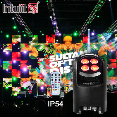 Profissional IP54 Wireless DMX Bateria LED Par Light 4 * 12W RGBW 4-em-1 - Controle remoto Uplighting casamento