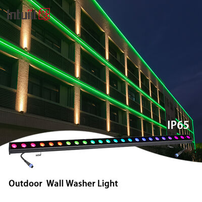 Lâmpada de lavagem de parede de LED IP65 para exterior RGBW 24 * 2W 4-em-1 DMX512 Barra de iluminação de palco linear para arquitetura paisagem Edifício decoração exterior